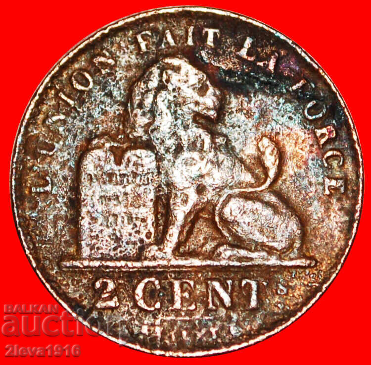 Ⰺ LEOPOLD AL II-LEA (1865-1909): BELGIA★ 2 CENTIME 1909 RAR!