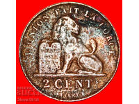 Ⰺ LEOPOLD AL II-LEA (1865-1909): BELGIA★ 2 CENTIME 1909 RAR!