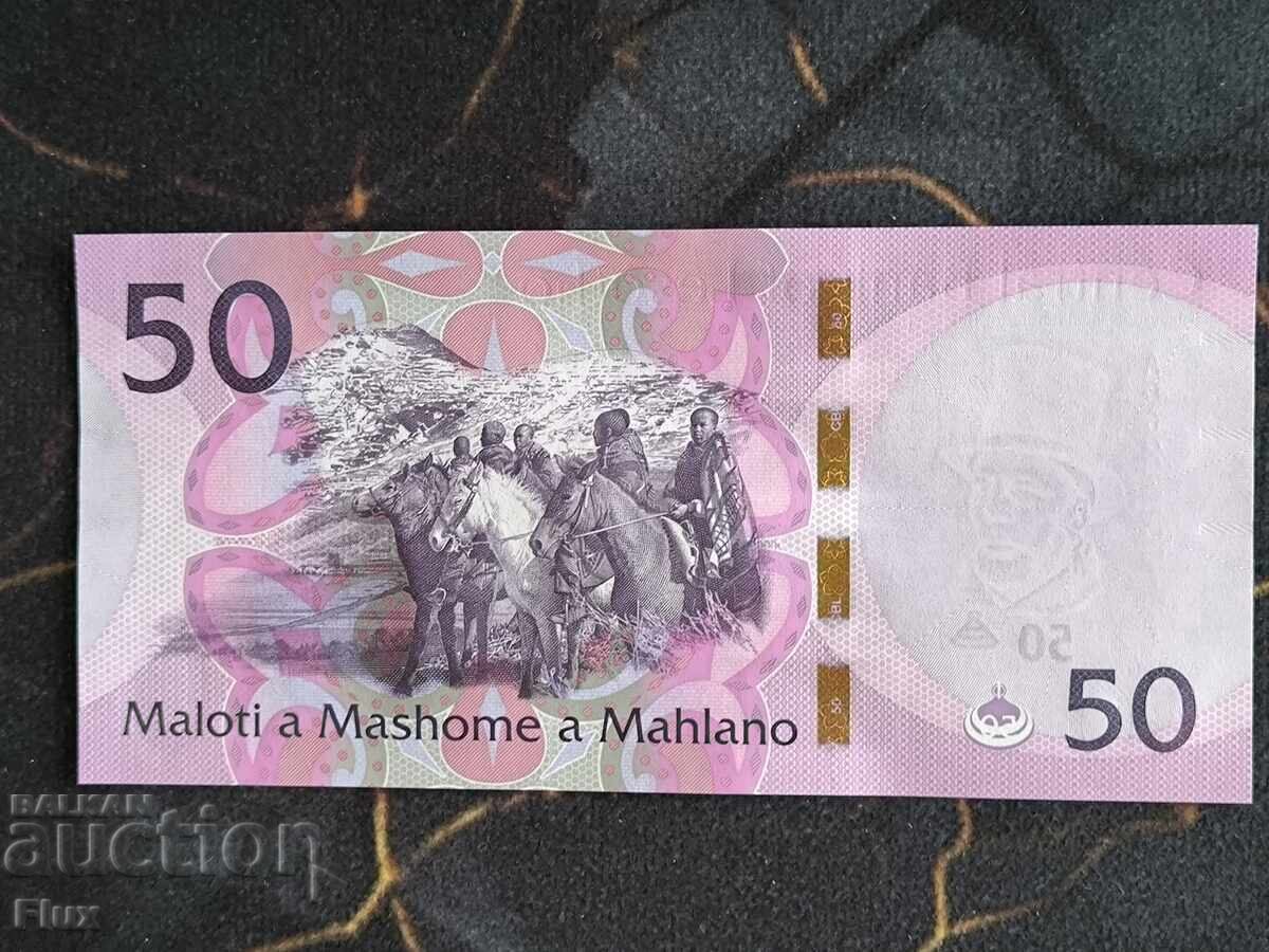 Bancnotă - Lesotho - 50 Maloti UNC | 2024 cu preț € 13.00 | 25.43 BGN Bancnotă - Lesotho - 50 Maloti UNC | 2024 cu preț € 13.00 | 25.43 BGN
