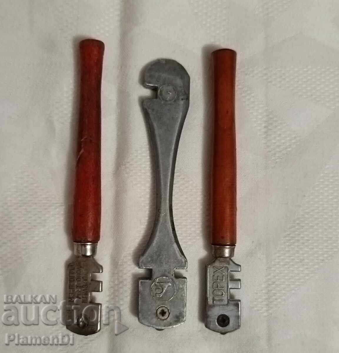 Set de 3 bucăți de diamante pentru tăiat sticlă vechi