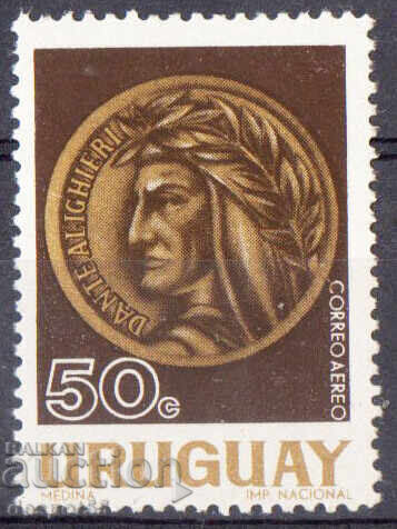 1966. Uruguay. 700th anniversary of the birth of Dante Alighieri