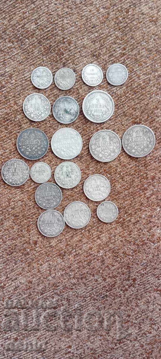 Collection of 19 silver royal coins