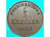 1/2 Kreuzer 1858 Βυρτεμβέργη Γερμανία