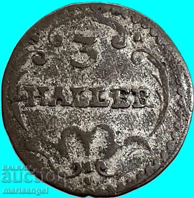 Licitație Elveția 3 Halers 1827 - 1841 Cantonul Zurich Billon Licitație Elveția 3 Halers 1827 - 1841 Cantonul Zurich Billon