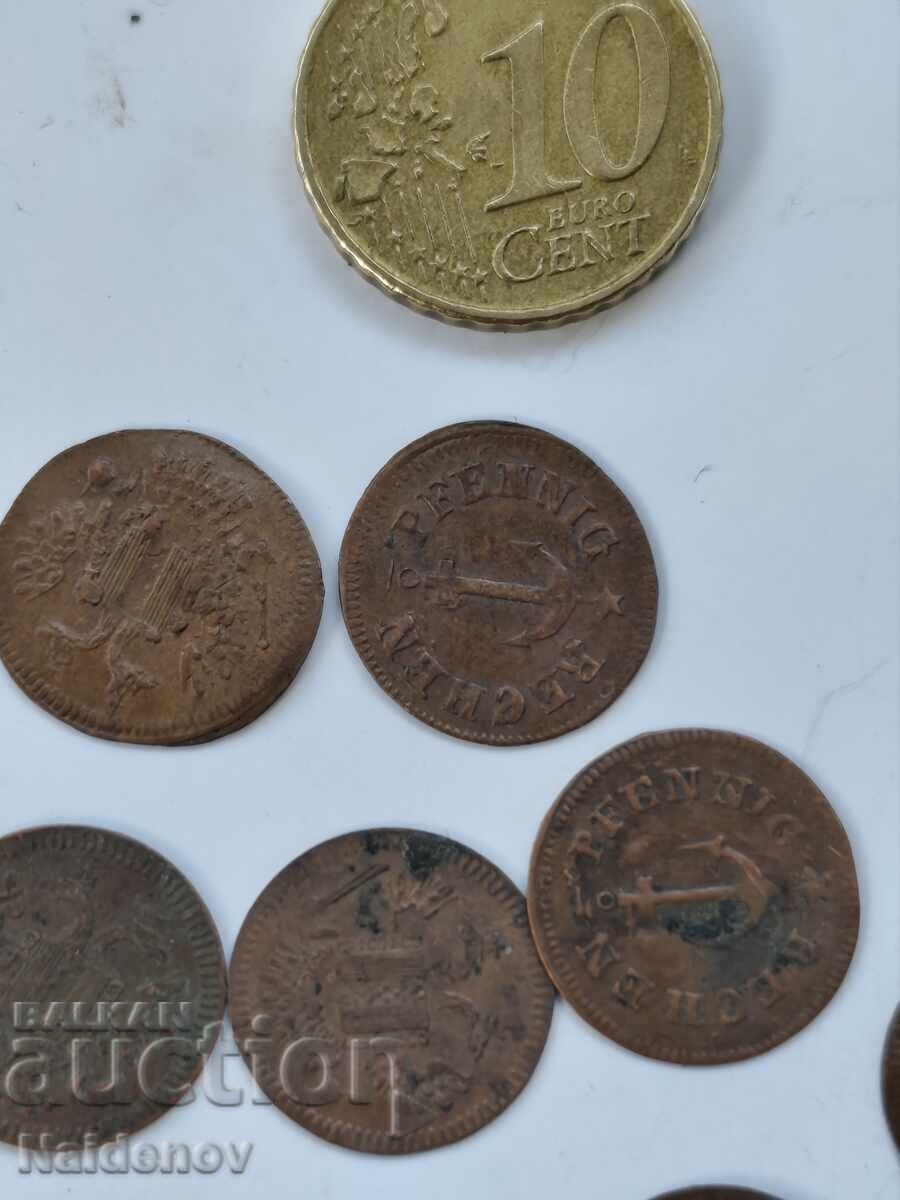 Licitație Lot jetoane germane vechi 9 buc. BZC