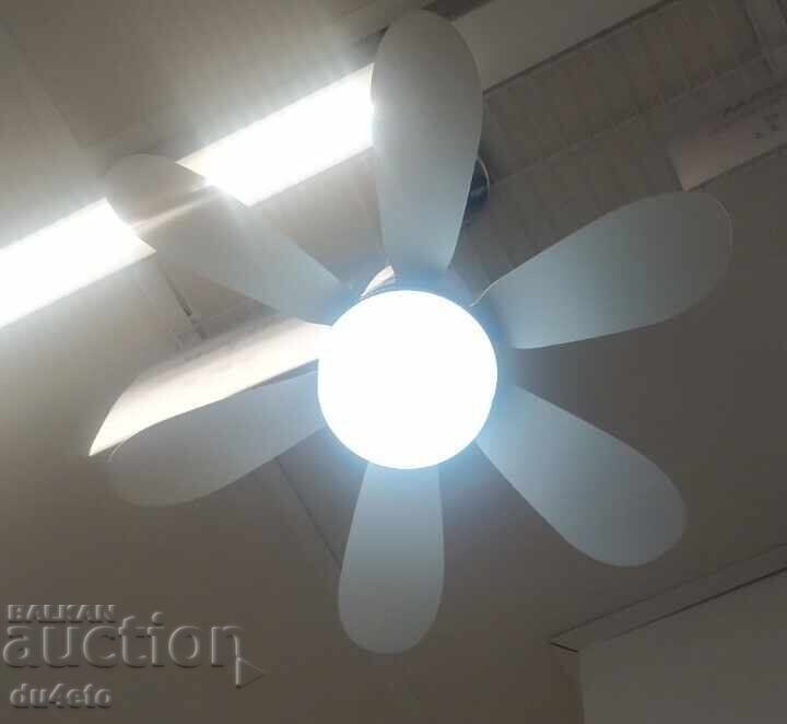 Ventilator de tavan cu LED, telecomandă și temporizator – silențios, modern - 5