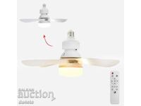 Ventilator de tavan cu LED, telecomandă și temporizator – silențios, modern