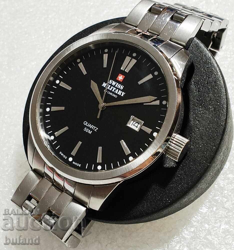 Ceas bărbătesc elvețian din oțel SWISS Military by Chrono