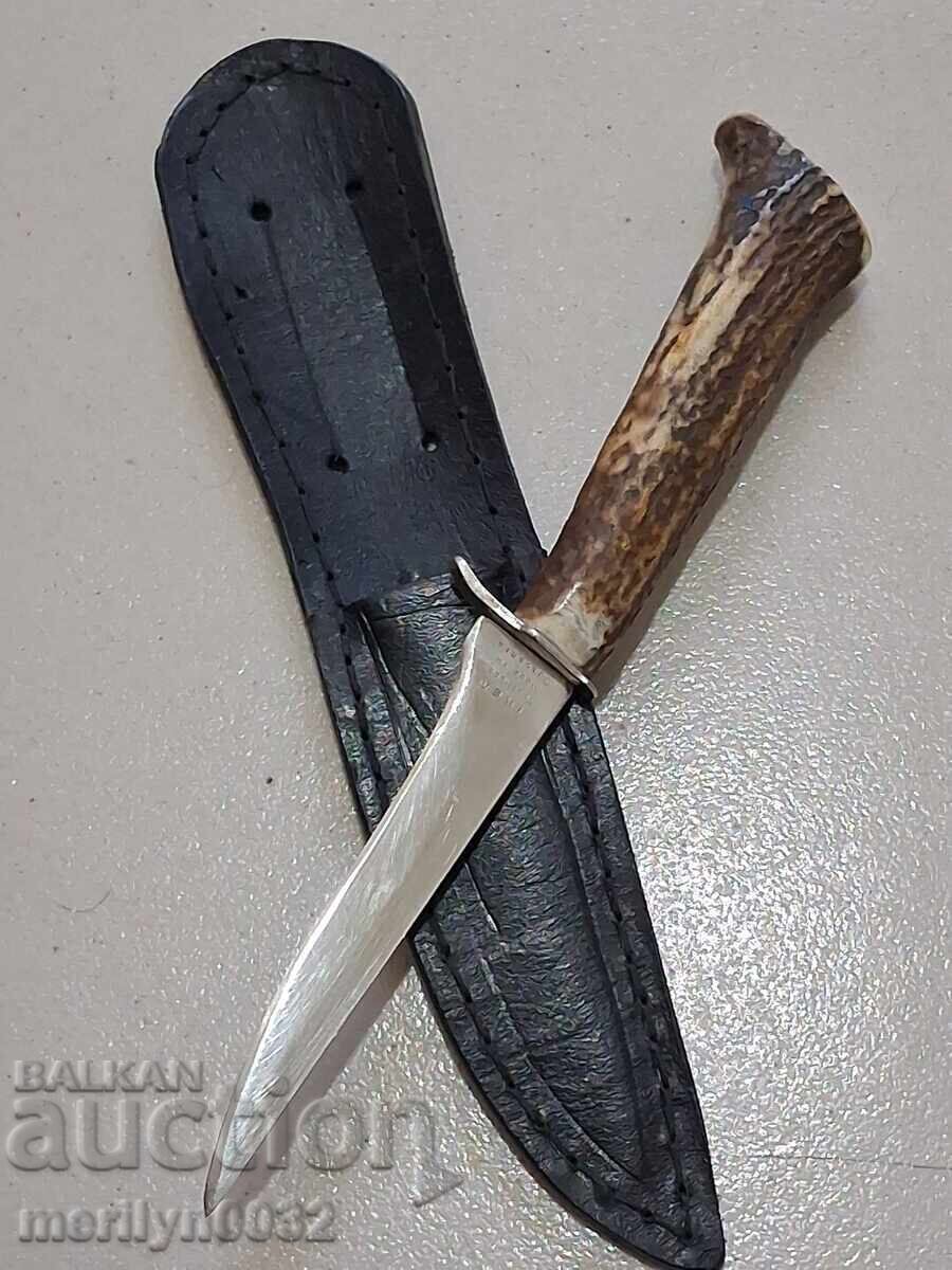 Hunting knife with sheath deer antler handle with price € 47.91 | 93.70 BGN
