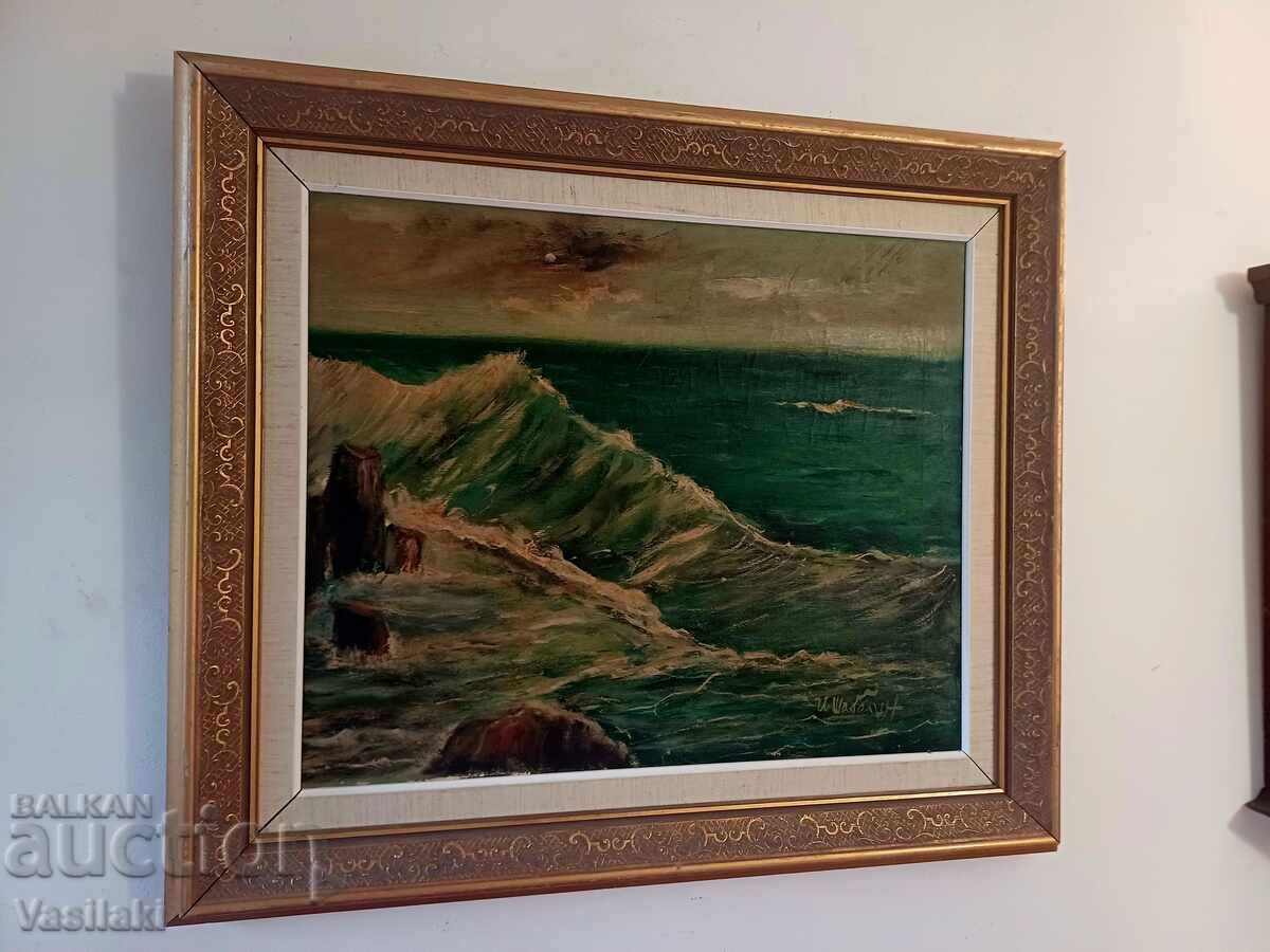 Auction Beautiful old oil painting on canvas Auction Beautiful old oil painting on canvas