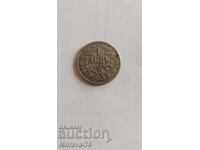 1 leu 1925 cu linie Regatul Bulgariei