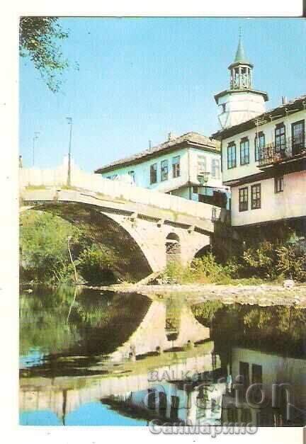 Carte poștală Bulgaria Tryavna Podul vechi și turnul cu ceas 1*