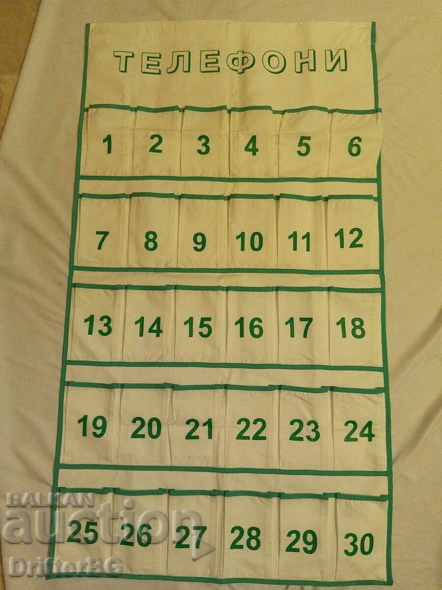 Classroom phone organizer