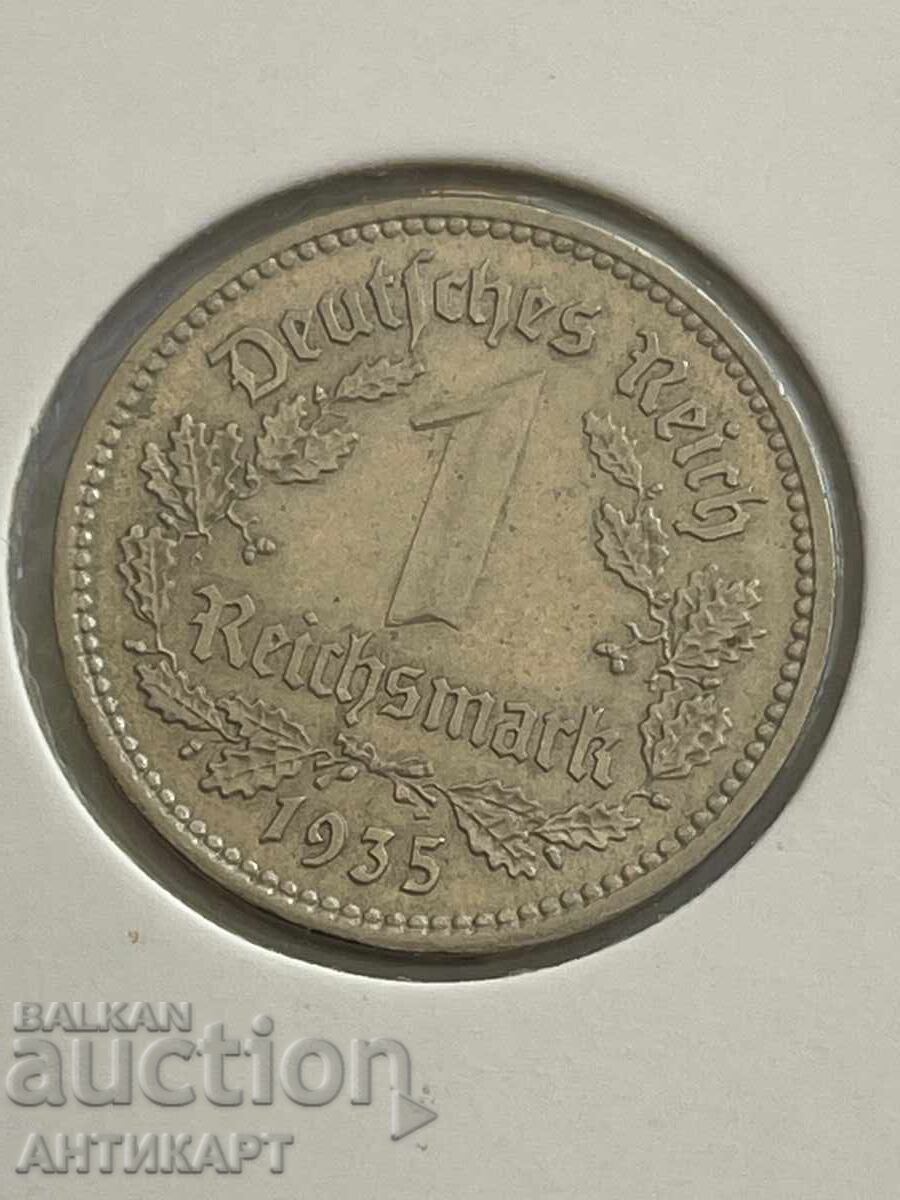 monedă 1 marcă reichsmark 1935 Germania monedă 1 marcă reichsmark 1935 Germania