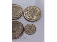 Сребърни царски монети 4 броя - БЗЦ