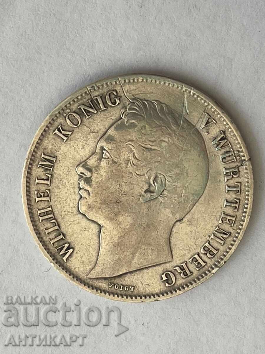 сребърна монета 1 gulden сребро 1843 Wurttemberg Германия с цена € 65.00 | 127.13 лв.