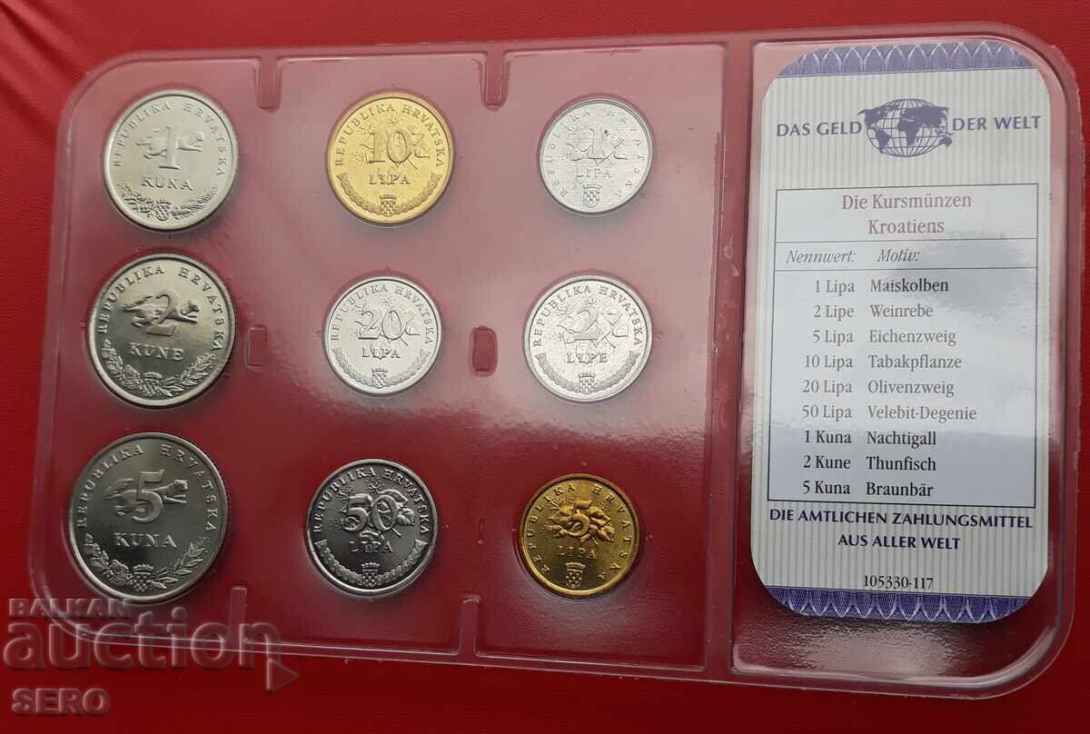 Croația-SET 2002-2008 din 9 monede cu preț € 12.00 | 23.47 BGN
