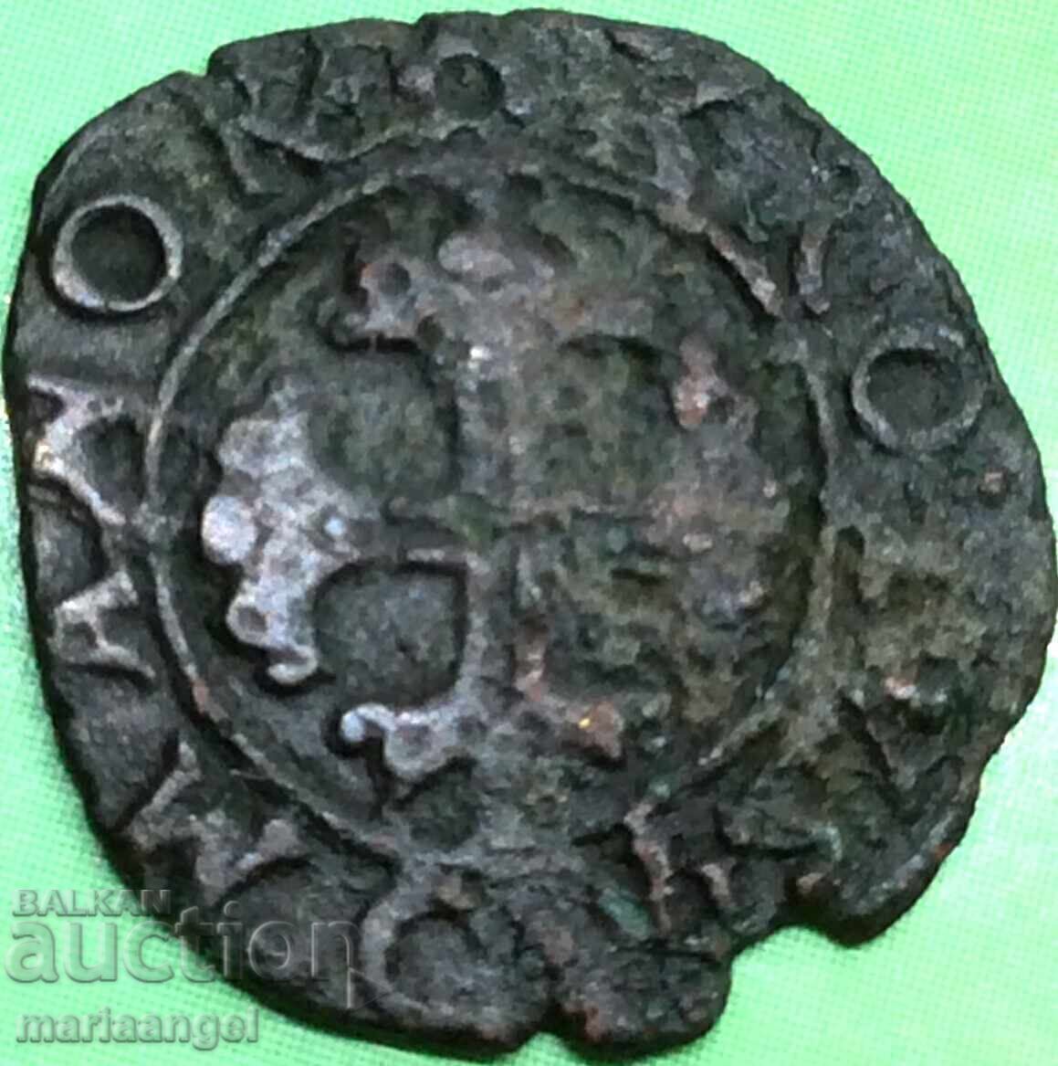 Carl V Habsburg Italy Quattrino 1535-1556 Monogram K - 6