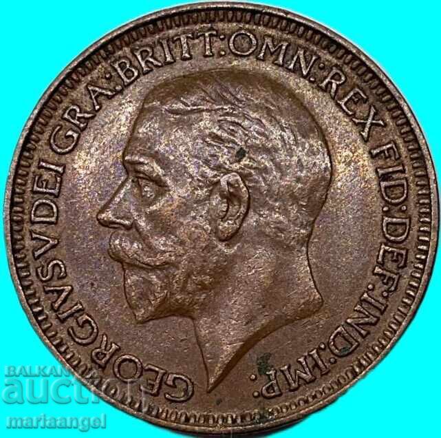 Livrarea Marea Britanie 1 farthing 1927 regele Edward VII bronz