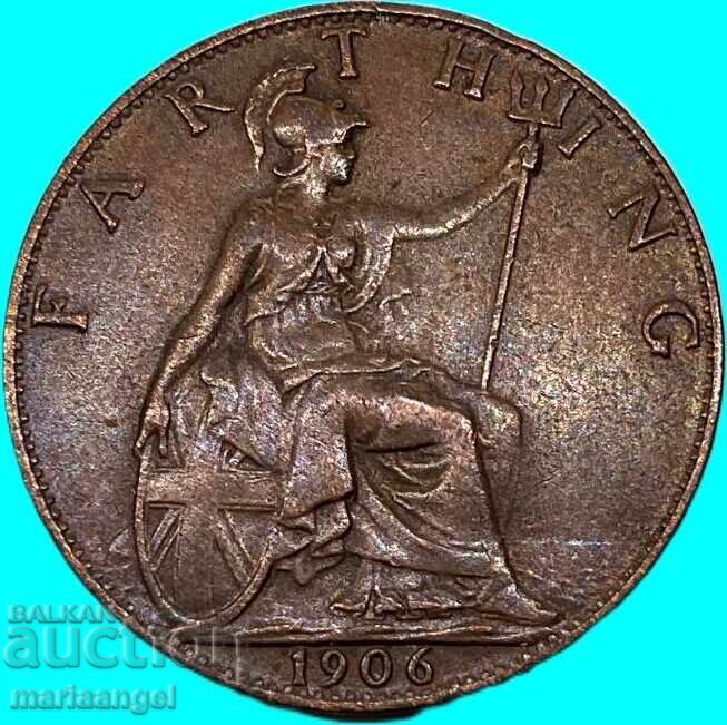 Παράδοση Ηνωμένο Βασίλειο 1 φαρθίνγκ 1906 Εδουάρδος - σπάνιο