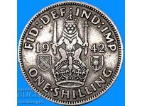 1 шилинг 1942 Великобритания Джордж V СРЕБРО - рядка