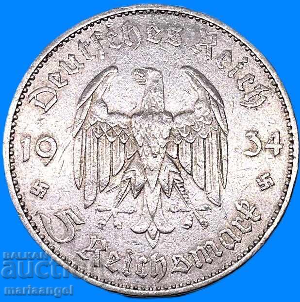 Licitație 5 mărci 1934 Germania Potsdam argint