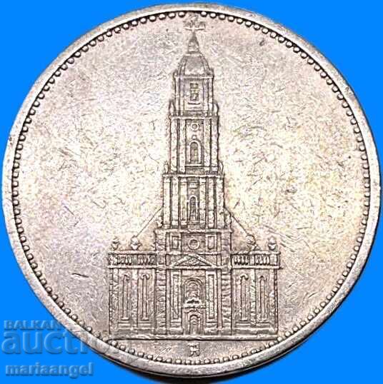 Livrarea 5 mărci 1934 Germania Potsdam argint