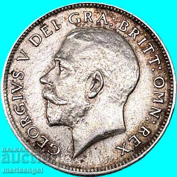 Livrarea 6 pence 1915 Marea Britanie George V argint Livrarea 6 pence 1915 Marea Britanie George V argint