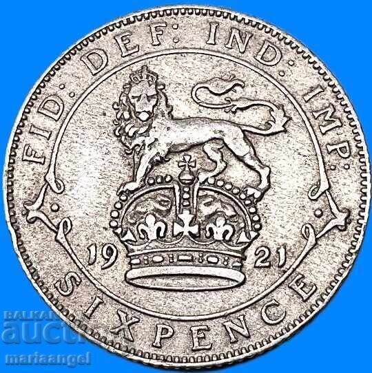 Auction 6 Pence 1921 Great Britain George V Silver Auction 6 Pence 1921 Great Britain George V Silver