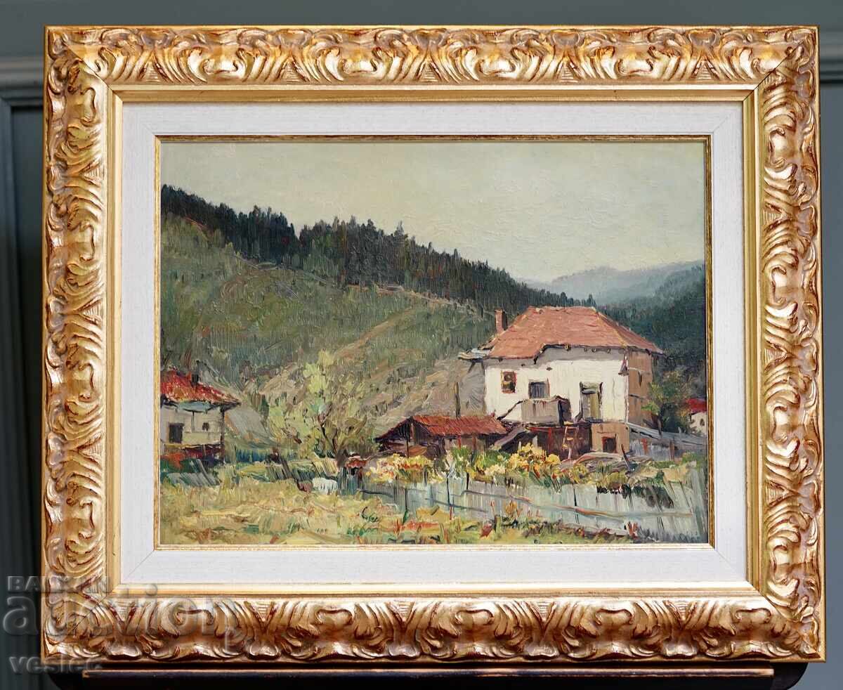 1940 Stara Kartina Ivan Trichkov Peyzazh Kyshti Mahla