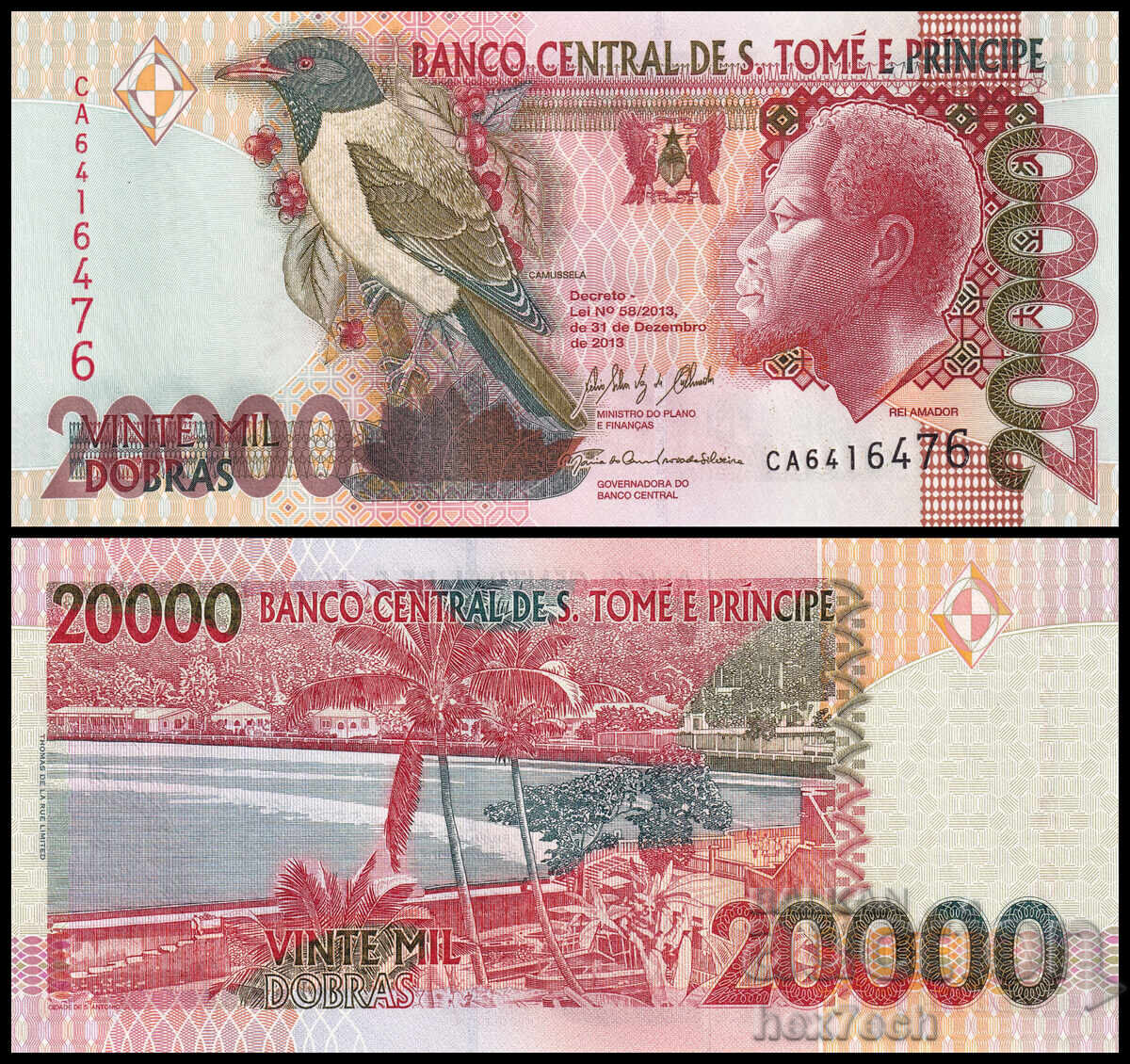 ❤️ ⭐ Sao Tome and Principe 2013 20000 good UNC new ⭐ ❤️