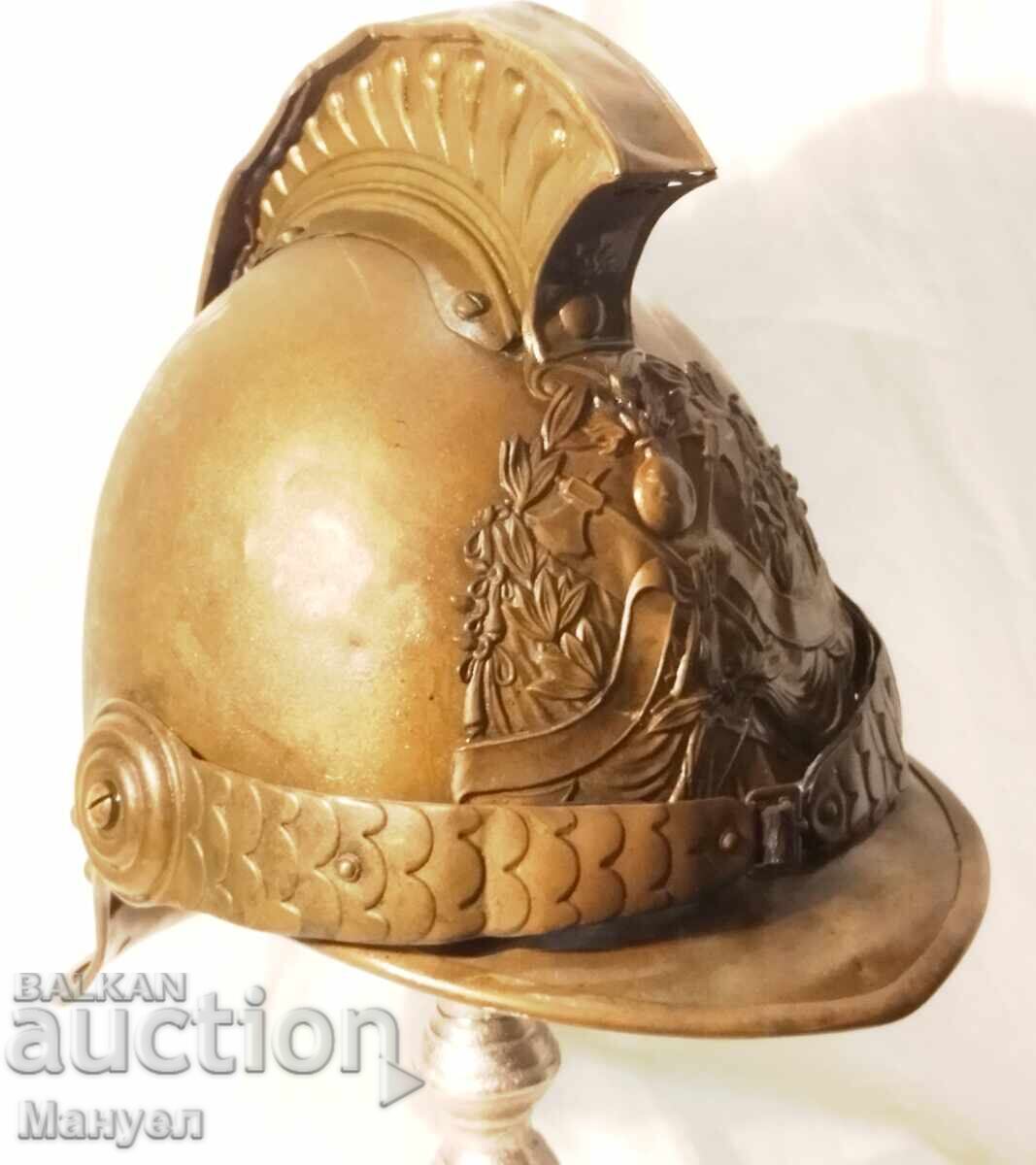 Παλιό πυροσβεστικό κράνος, Γαλλία - 6 Παλιό πυροσβεστικό κράνος, Γαλλία - 6