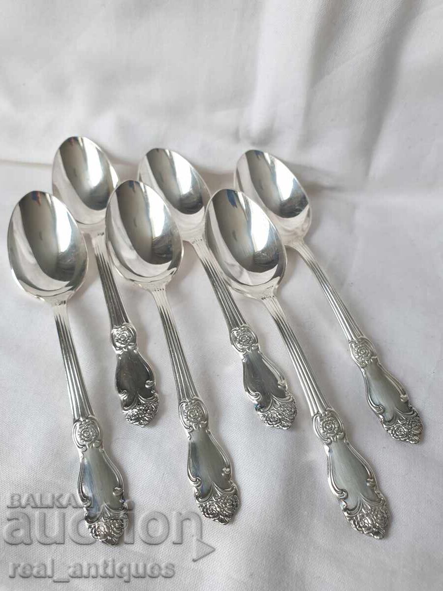 Set of silver plated spoons