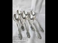 Set of silver plated spoons