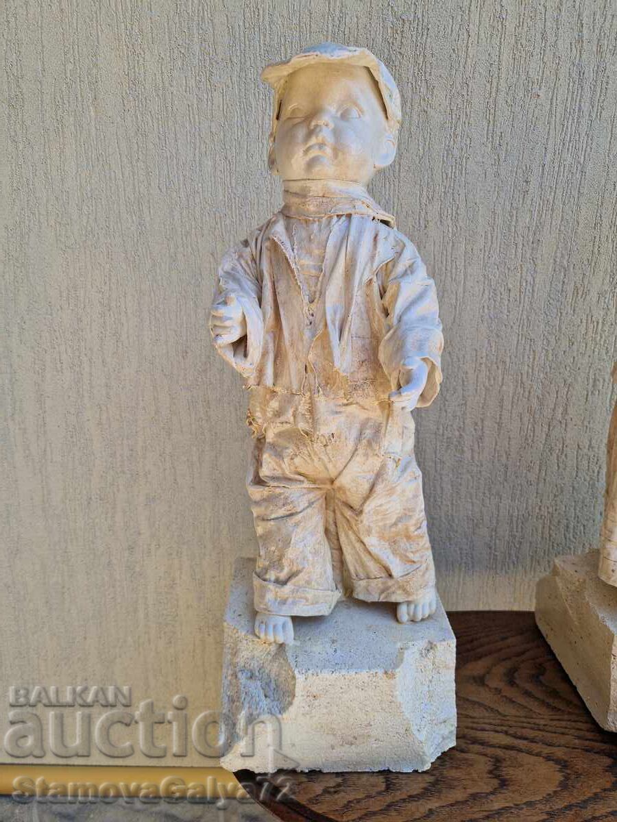 Delivery of Pair of Unique Antique French Papier-Mâché Figures