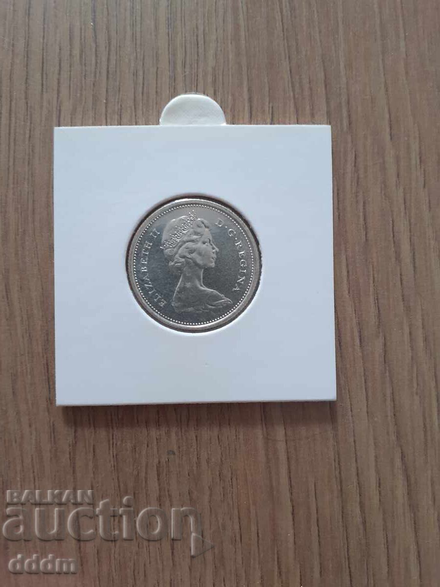 25 cenți Canada 1965 cu preț € 10.00 | 19.56 BGN
