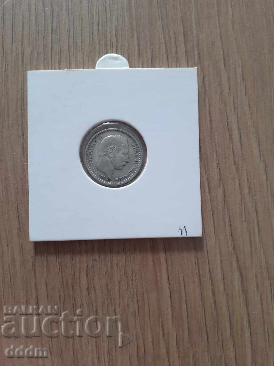 25 øre Danemarca Christian al IX-lea - 1900 cu preț € 20.00 | 39.12 BGN