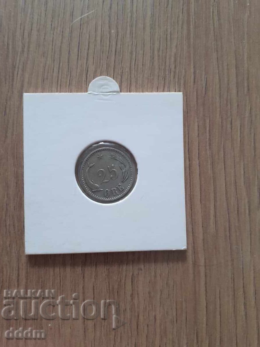 25 øre Danemarca Christian al IX-lea - 1900