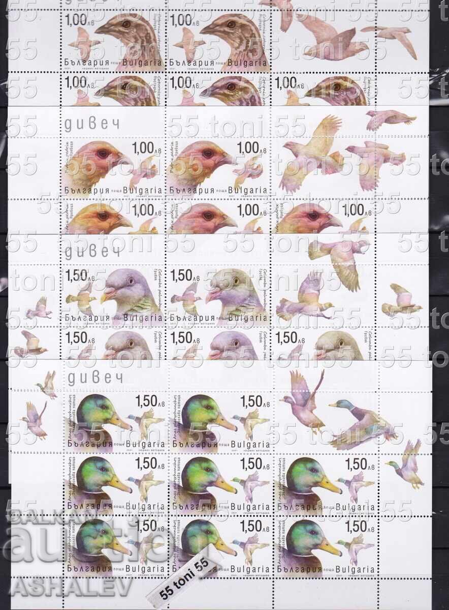 2021 Fauna Păsări BK-5542/45 coală** Bulgaria