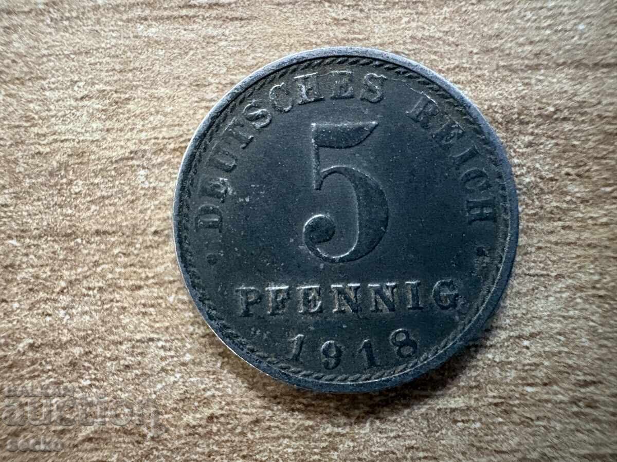 Germania - 5 pfenigi (1918) - A