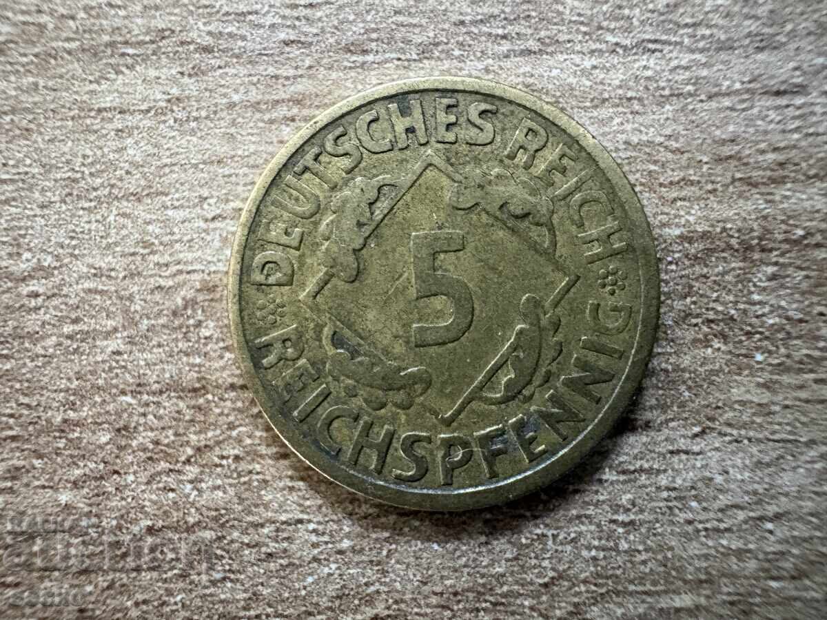 Germania - 5 reichspfennig (1924) - A