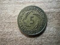 Germania - 5 reichsfenning (1925) - J