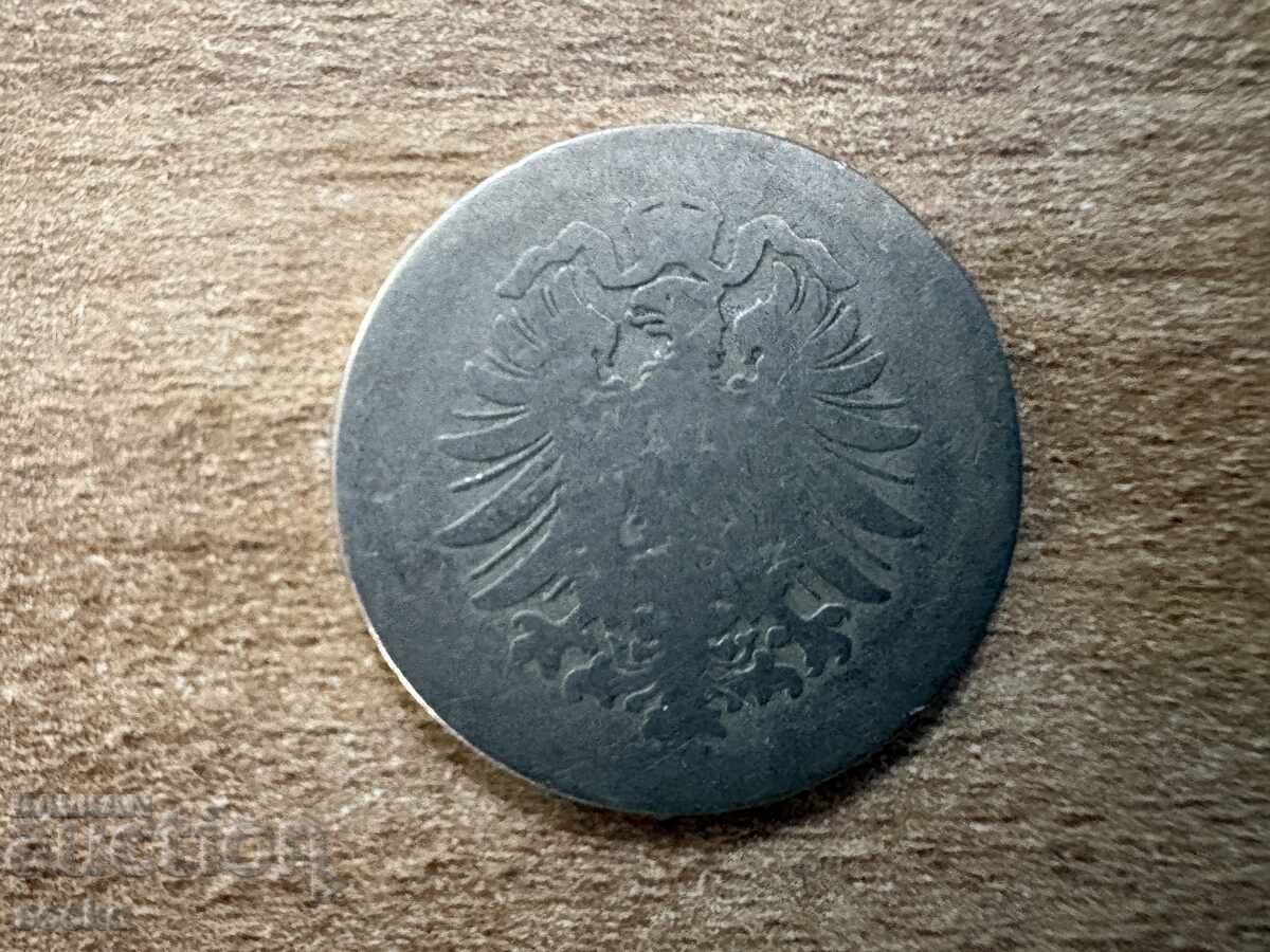 Germania - 10 pfennig (1875) - litera nu este vizibilă cu preț € 0.30 | 0.59 BGN Germania - 10 pfennig (1875) - litera nu este vizibilă cu preț € 0.30 | 0.59 BGN