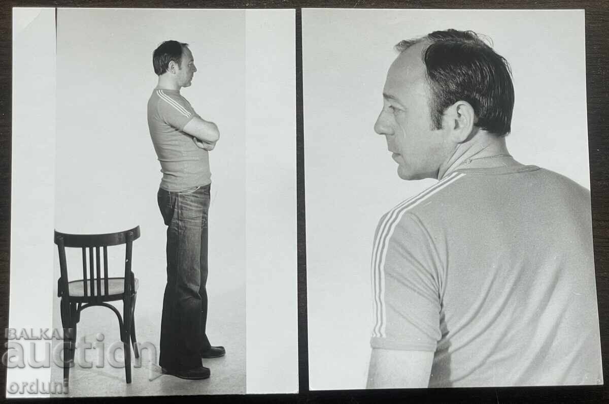 5868 Bulgaria două fotografii ale actorului Todor Kolev anii '70