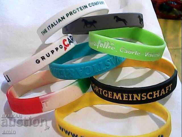 Silicone bracelets engraved with price € 2.00 | 3.91 BGN