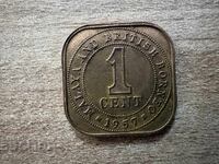 Malaya and British Borneo - 1 cent (1957)