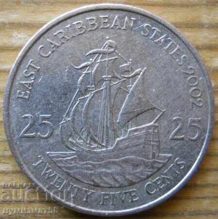 25 cenți 2002 - Statele Caraibelor de Est