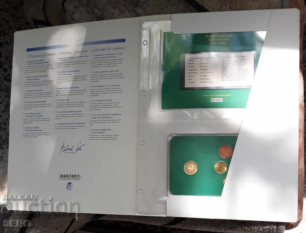 Vatican-SET 2001-2002 din 9 monede/Italia 8 și Vatican 1/