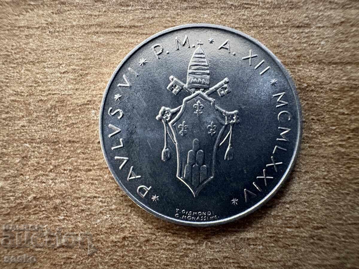 Vatican - 5 lire (1974) cu preț € 2.10 | 4.11 BGN Vatican - 5 lire (1974) cu preț € 2.10 | 4.11 BGN