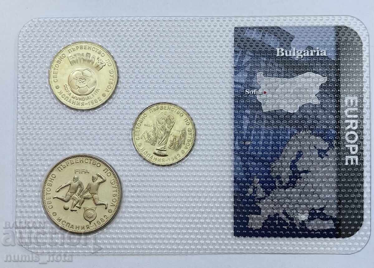 Сет 1,2 и 5 лева 1980 Мат - гланц Световно по Футбол 82 с цена € 60.00 | 117.35 лв. Сет 1,2 и 5 лева 1980 Мат - гланц Световно по Футбол 82 с цена € 60.00 | 117.35 лв.